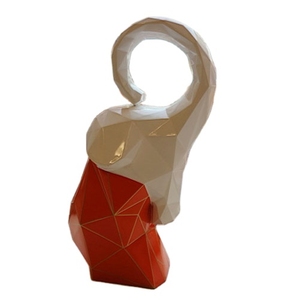 Grande statue d'animal décorative extérieure en fibre de verre Statue d'éléphant coloré - Product Image 6