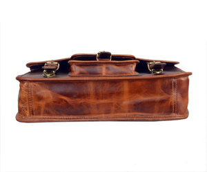 Bolso Cruzado de Cuero Genuino Premium, Clásico y Elegante, Hecho a Mano, Duradero para Uso Diario, Compartimentos Espaciosos - Product Image 4