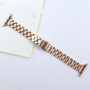 สําหรับ <span class=keywords><strong>Apple</strong></span> <span class=keywords><strong>Watch</strong></span> 8 7 <span class=keywords><strong>6</strong></span> 5 4 38 มม.40 มม.42 มม.44 มม.สร้อยข้อมือโลหะ 14 มม.Slim สาม Link สแตนเลสนาฬิกา - Product Image 6