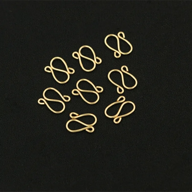 مشابك مجوهرات عالية الجودة معبأ بالذهب عيار 14 قيراط لإكسسوارات المجوهرات سهلة الاستخدام من الأساور