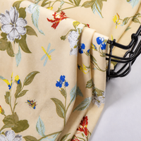 Tissu tricoté en soie de lait Spandex/Polyester, respirant, léger, style floral, extensible, pour housses de canapé et de chaise – Vente directe usine