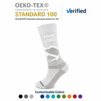 Chaussettes de ski personnalisées OEM en gros, mélange de laine thermique, chaussettes montantes rembourrées, anti-humidité, pour jeunes, hommes et femmes, sports d'hiver