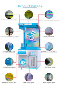 Colorful Paw Mini Crane Machine Jeu d'intérieur amusant à pièces pour multijoueur Blue Gamezeuges - Product Image 6