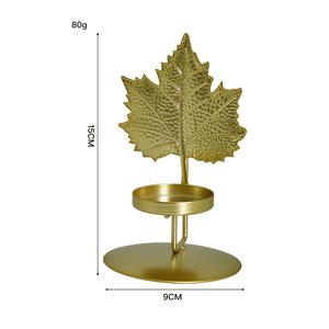 การตกแต่งศิลปะด้วยเหล็กสไตล์ยุโรปสำหรับมื้อค่ำแสงเทียนที่หรูหราโต๊ะรับประทานอาหารห้องนั่งเล่นเชิงเทียนแกะสลัก - Product Image 6
