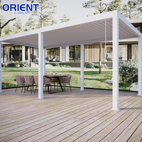 Pergola extérieure en aluminium motorisée à lames orientables, abri de jardin en aluminium, kits de pergola à toit à lames orientables