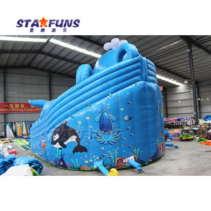 Thương Mại Bơm Hơi Khổng Lồ Trượt Nước Hồ Bơi Biển Chủ Đề Công Viên Nước Trượt Cá Voi Trượt Nước Bơm Hơi Với Có Thể Tháo Rời Hồ Bơi - Product Image 3