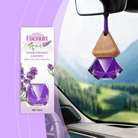 FISHLEANO Diffuseur d'huiles essentielles liquides à la lavande, désodorisant de voiture suspendu, parfum frais, lot de 4