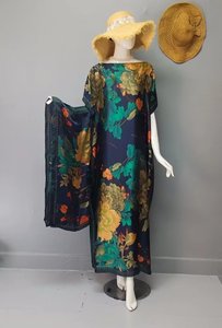 Abito Lungo in Seta Multicolore, Set Due Pezzi Oversize, Vestito Estivo Casual per Donne Adulte - Product Image 3