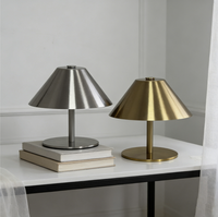 Lampe de chevet en métal à commande tactile, à intensité variable, sans fil, pour chambre à coucher, bar, décoration de la maison, lampe de table LED rechargeable