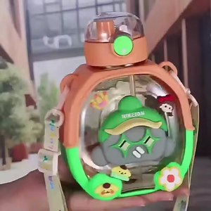 Summer Outdoor Portable High Quality Customizable Kids Student School Cute Cartoon Bear Eco-Friendly Dishwasher Safe PP <b>Plastic</b> - Product Image 2
