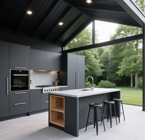 Armoires <span class=keywords><strong>de</strong></span> cuisine d'extérieur modernes et élégantes, matériaux résistants aux intempéries avec abris intégrés durables <span class=keywords><strong>pour</strong></span> les espaces <span class=keywords><strong>de</strong></span> <span class=keywords><strong>jardin</strong></span> - Product Image 4