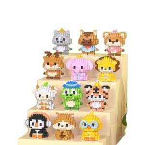 Grosir mainan anak kompatibel dengan pendidikan blok bangunan kecil boneka kartun dirakit blok bangunan - Product Image 1