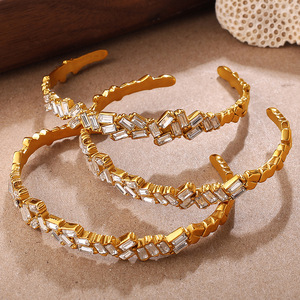 Omkaimiing thời trang cao cấp ánh sáng sang trọng thép không gỉ mạ 18KGold Joker Hình Học Chuỗi liên kết vòng đeo tay phụ nữ không thấm nước - Product Image 1