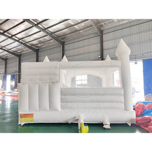 Castillo Inflable Blanco de PVC Resistente y de Alta Calidad con Tobogán y Piscina de Pelotas, Castillo Inflable Blanco para Bodas y Fiestas - Product Image 2
