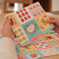 Napperons de table en tissu 100 % coton, imprimé patchwork coloré, lavables, double face, pour la vente en gros et la décoration intérieure