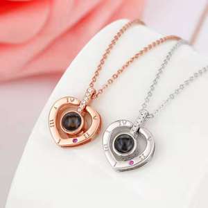 Tiktok-collar de plata de primera ley con forma de corazón para mujer, Gargantilla, plata esterlina 100, estilo moderno, San Valentín - Product Image 5