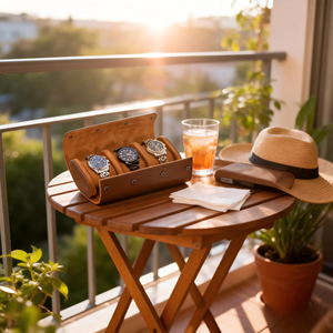 Watch Roll Case 3 Watch Storage and Organizer-Secure with <strong>Innovative</strong> Removable Pillows Solid Dividers Watch <strong>Jewelry</strong> Travel <strong>Box</strong> - Product Image 6