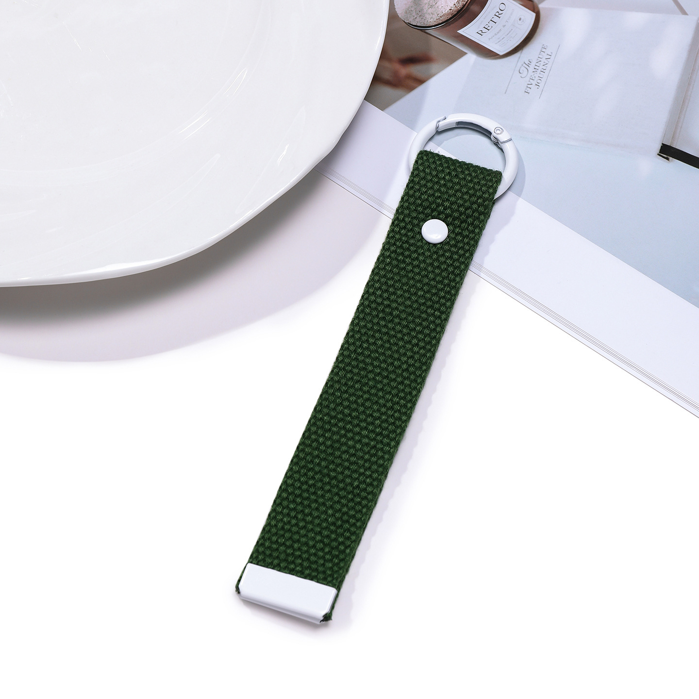 Cordón F2 Verde Oscuro con Hebilla Blanca