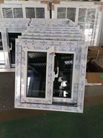 Ventanas de PVC de América del Norte, Ventanas de Doble Vidrio, Ventanas Corredizas Horizontales de Plástico