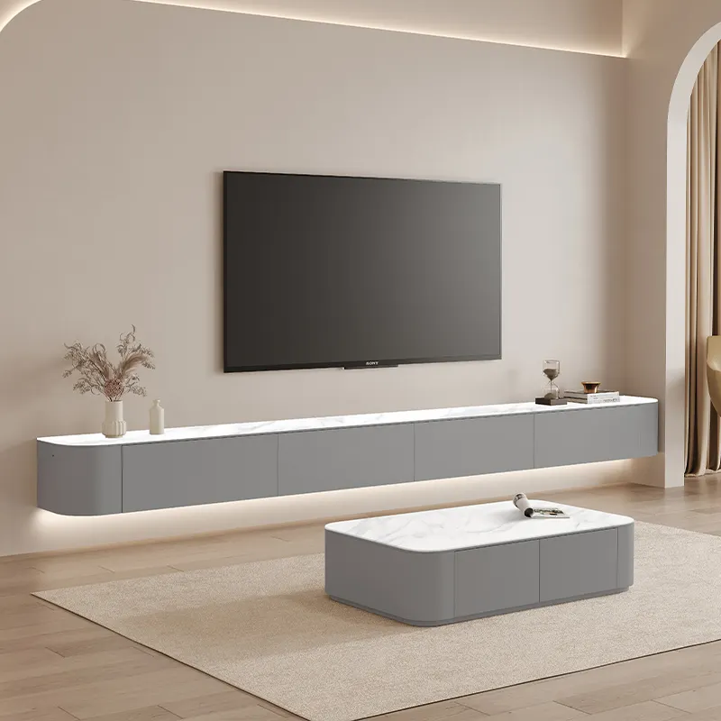 Support de Console Tv contemporain en bois 2023, meuble Tv mural pour salon, fabriqué en chine