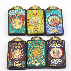 ภาพถังกาทำมือจากเนปา<span class=keywords><strong>ล</strong></span> พร้อมเครื่องรางป้องกันตามห<span class=keywords><strong>ล</strong></span>ักพุทธศาสนาทิเบต <span class=keywords><strong>พระ</strong></span>พุทธรูปไทย - Product Image 1