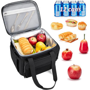 Glacière souple isolée, grande, pliable, portable, sacs de glacière de voyage pour le camping, glacière tactique noire - Product Image 2