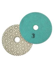 Almohadillas de piedra de pulido rápido de 4 pulgadas, disco de pulido flexible <span class=keywords><strong>en</strong></span> seco de 100mm, almohadillas de pulido húmedo de diamante de 3 escalones para granito, mármol y cuarzo - Product Image 2