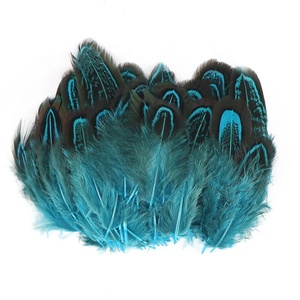 6-10厘米批发高品质染色图案多色雉鸡羽毛中国快递发货珠宝DIY 100件/包48小时送达 - Product Image 1