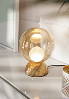 Lampe de chevet minimaliste moderne pour chambre à coucher avec base en métal et corps en verre pour salon et chambre