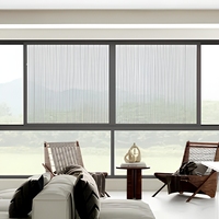 Fenêtre à battant électrique intelligente série 120, à rupture de pont thermique, en aluminium à cadre étroit, avec verre trempé Low-E, pour villas et hôtels