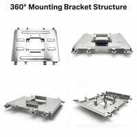 Support de montage en tôle d'acier inoxydable OEM avec plaques de fixation rivetées pour équipement électronique