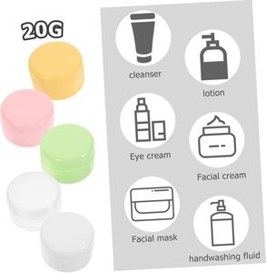 Pots de crème pour le visage en plastique PP vides, imprimés en sérigraphie avec logo personnalisé, colorés, mignons, pour échantillons cosmétiques, 10g, 20g, 30g, 50g, 100g, 250g - Product Image 2