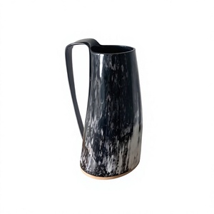 Wholesale horn <b>flower</b> mug Vase Living Room <b>Flower</b> Clear Vase With natural Color <b>Flower</b> Vase hot sale - Product Image 1