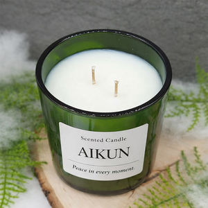 Bougies parfumées en verre AIKUN, marque privée, bougies de luxe en cire de soja pour la maison, les cadeaux de mariage, les spas, les salons, la vente au détail et en gros - Product Image 4