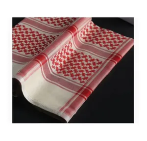 Wholesale Muslim 100% 100 S Cotton Men's Scarves Top Quality Yashmagh Arabic Arab Scarf Men Head Scarf