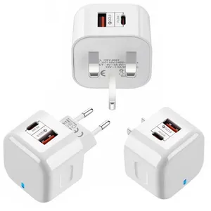 US EU UK PD 20W PD proveedor de energía de carga rápida cargador de pared USB C 20W adaptador de corriente para cargador de teléfono