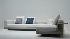 أريكة زاوية من الكتان كبيرة الحجم كبيرة الحجم كبيرة الحجم على شكل حرف L - Product Image 2