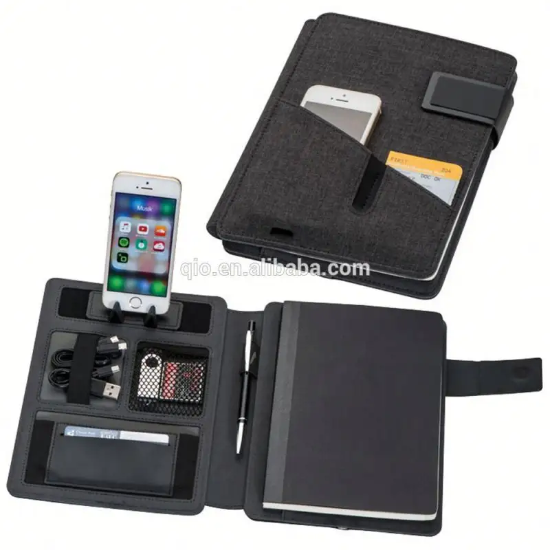 새로운 휴대용 PU 플래너 노트 세트 아이폰 컨테이너 카드/펜 홀더 NOTEBO908-2 미니 계산기