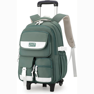 Free Sample Customisable Lifestyle Rolling <b>Backpacks</b> for Girls Primary <b>Children</b> Bag Big 2 Wheel School Trolley Bag - Product Image 2