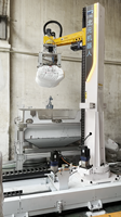 Bras robotisé de déballage de sacs monté sur rail |   Robot de dépalletisation mobile pour alimentation automatique |   25-100 kg/sac, 100-120 sacs/heure
