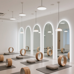 Профессиональное настенное зеркало с LED-подсветкой в современном стиле, большое зеркало с LED-подсветкой - Product Image 4