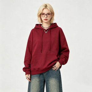 Sudadera con <span class=keywords><strong>Capucha</strong></span> para Hombre AMCLEVER, 350g, 100% Algodón Terry, Hombros Caídos, Corte Holgado, con Logotipo Estampado - Product Image 5