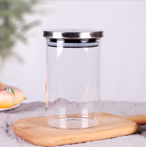 Glass Storage Tea <strong>Spaghetti</strong> Container Airtight Glass Food Storage <strong>Jar</strong> With Metal Lid - Product Image 3