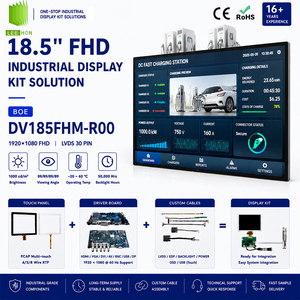Módulo LCD de 18.5 Pulgadas FHD de 1000 Nits y 30 Pines LVDS, Legible Bajo la Luz Solar, con Pantalla Táctil, Kit de Placa Controladora HD <span class=keywords><strong>MI</strong></span> VGA - Product Image 1