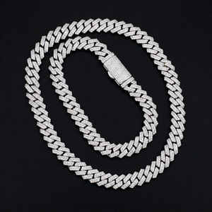 Premium 10mm Moissanite Brilliant Cut Cuban Link <b>Chain</b> Unisex 10K Gold 925 <b>Silver</b> VVS D Color Stones Iced Hip Hop Necklace All - Product Image 1