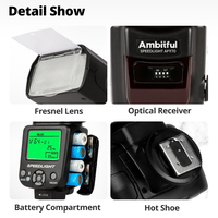 Flash Ambitful AF970, Speedlite Universal para Cámaras Fujifilm, Olympus, Nikon, Canon 650D, 550D, 450D, 60D, 7D, 5D