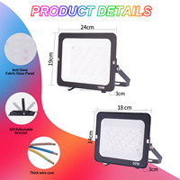 Projecteur LED RGB 50W 100W avec télécommande, fonction de mémoire, 16 modes de changement de couleur, lampe LED avec prise EU/UK