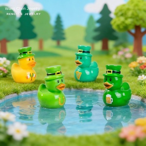 งานฝีมือเรซิ่นรูปเป็ดสไตล์การ์ตูนคริสต์มาส ซานตาคลอส เทศกาล<span class=keywords><strong>วัน</strong></span>เซนต์แพทริค  งานประดิษฐ์ DIY แบบหยดสี  ของตกแต่งตั้งโต๊ะ - Product Image 3