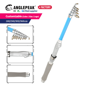 <span class=keywords><strong>Canne</strong></span> à pêche télescopique en fibre de verre pour la pêche en mer et la pêche au <span class=keywords><strong>surf</strong></span>, longue portée, 1.8m 2.4m 3m 3.6m, avec porte-moulinet métallique, pour la pêche au bar. - Product Image 1