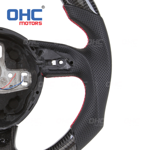 Volant LED S3 S4 S5 S6 Au-di OHC MOTORS pour Audi <span class=keywords><strong>RS</strong></span> RS3 RS4 RS5 RS6 RS7 S-<span class=keywords><strong>line</strong></span> SQ5, volant en fibre de carbone avec échappement - Product Image 5